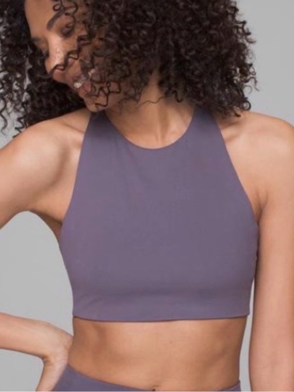 girlfriend collective Lavender High-Neck Crop Bralette